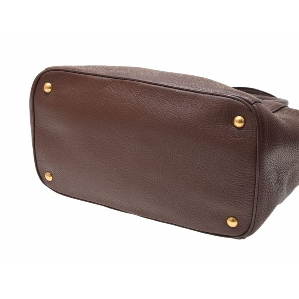 Prada Tote Calfskin Daino Bag Brown Vitello - Picture 5 of 11